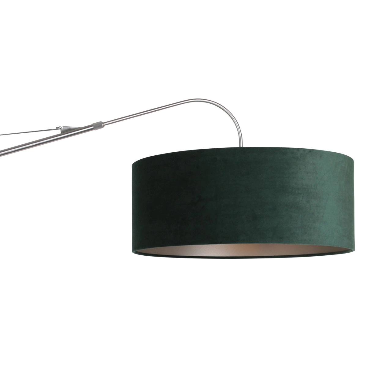 Wall lamp Elegant Classy 50cm stainless steel with green velvet shade