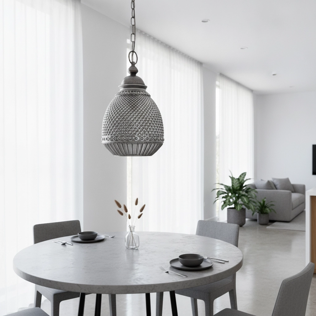 Pendant lamp Toulon Grey glass