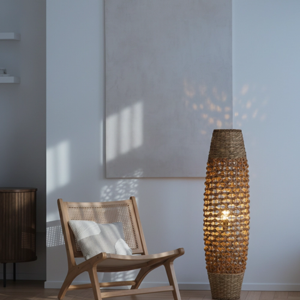 Floor lamp Anada brown Ø 33cm