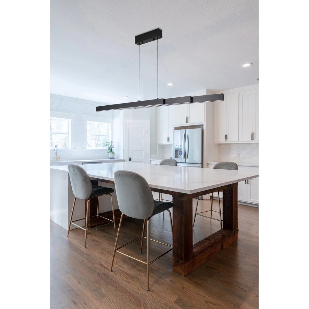Pendant lamp Linear Adjustable Black Searchlight 5053423301938