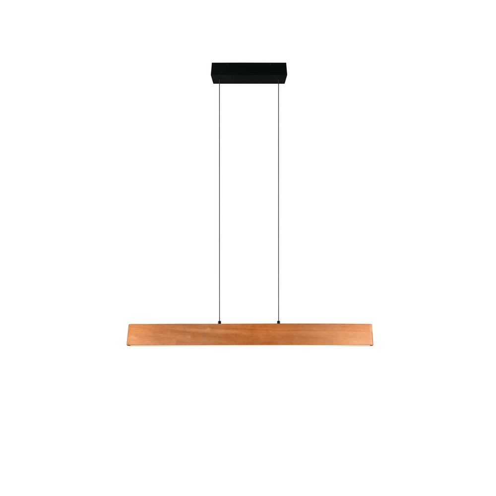 Sleek pendant lamp Edgewood 115cm wood Trio 4017807662238
