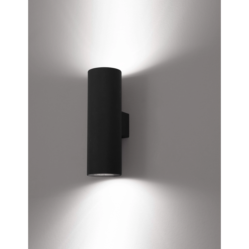 Black surface-mounted spotlight Alp Up and downlighter