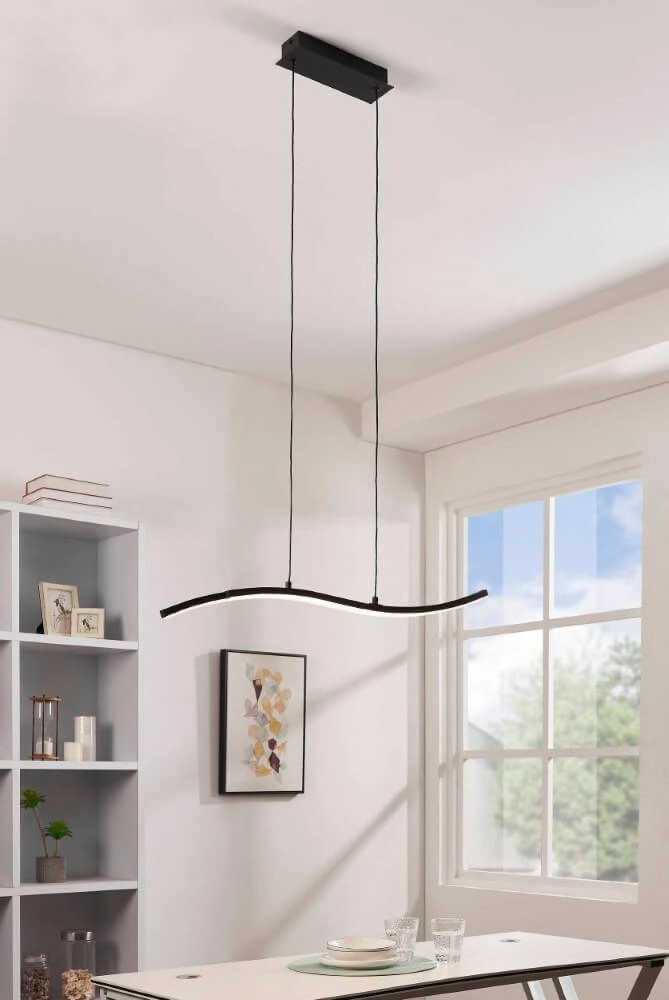 LED hanging lamp Lejias black Eglo 9002759998028