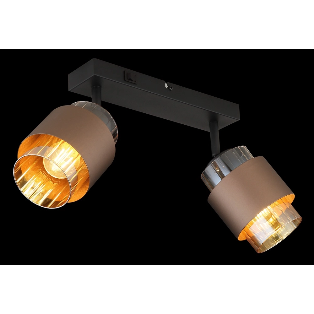 Design ceiling lamp Milley 2-light black Globo 9007371583348