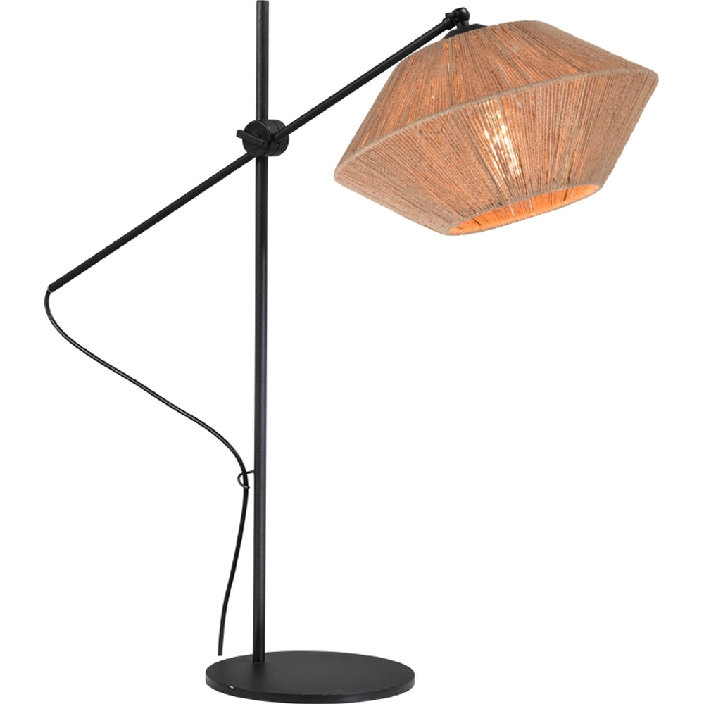 Adjustable table lamp Bicono with rope cap Ø 35cm