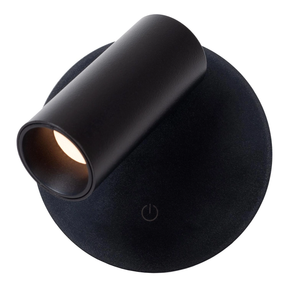 Rechargeable wall lamp Toni Magnetic Black Lucide 5411212290540