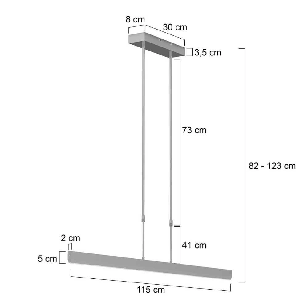 Led Office Pendant Light Zelena LED Steel Steinhauer 8712746170597