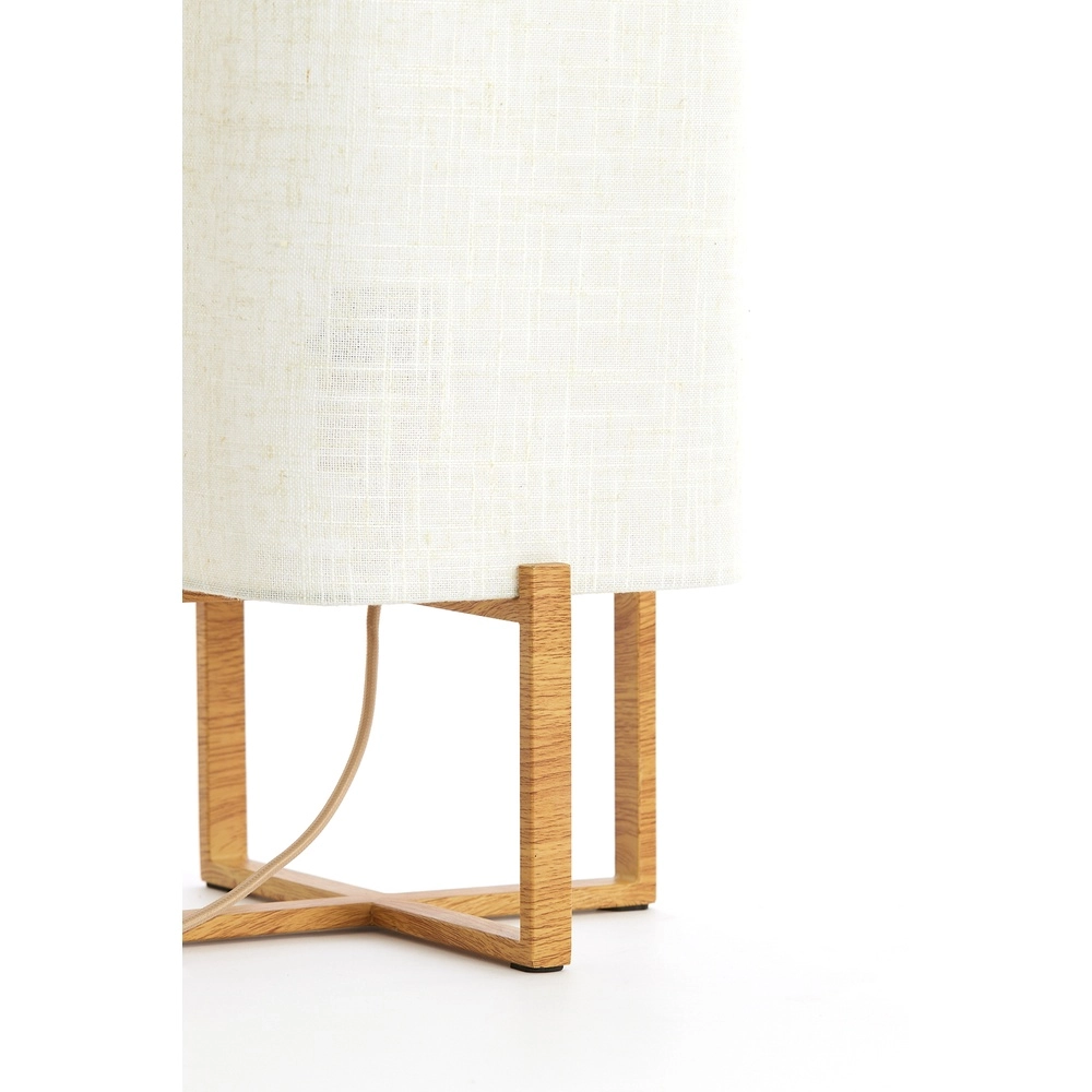 Table lamp Wyn 50.5cm - cream rope with wood look Light & Living 8717807792572