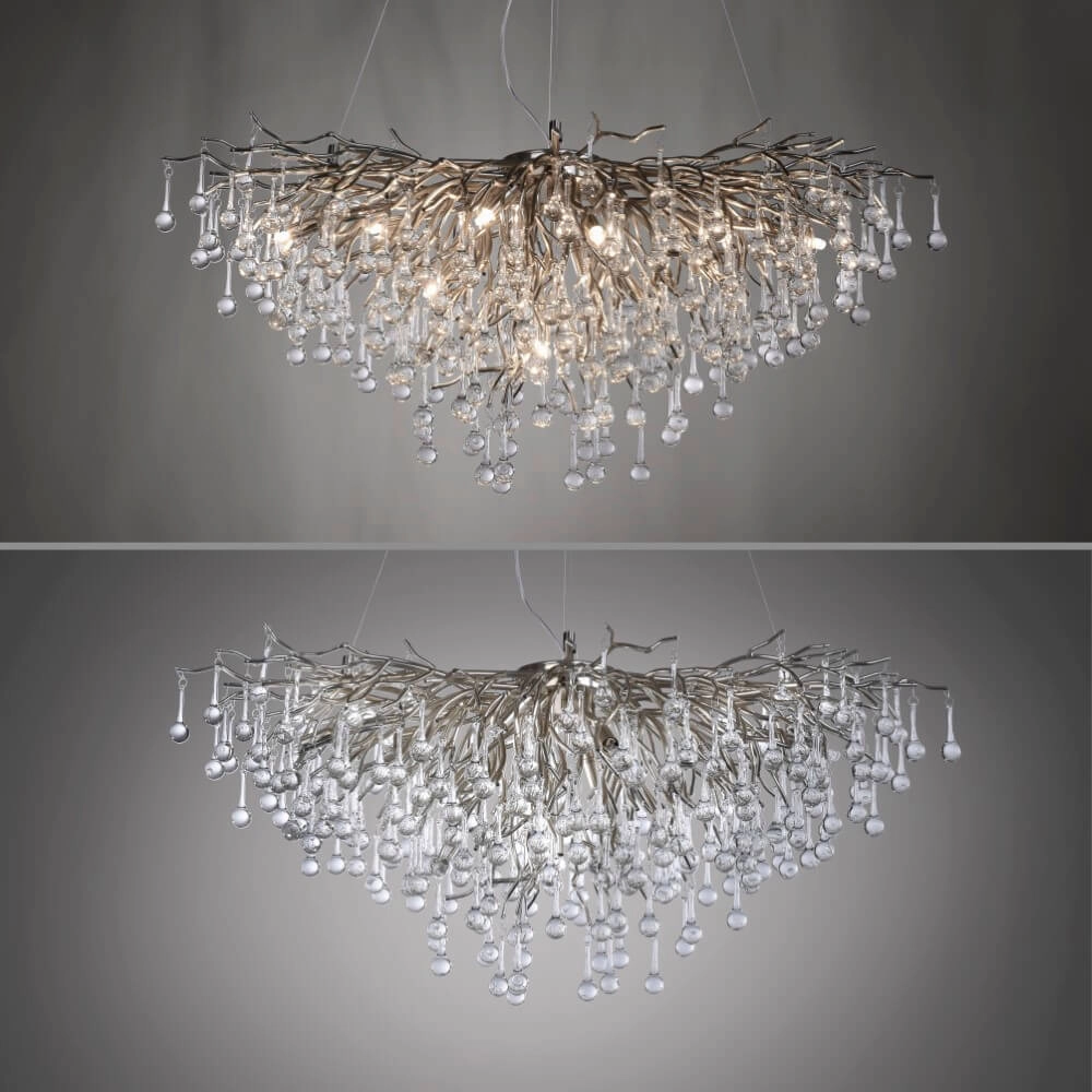 Unique chandelier Icicle metal Paul Neuhaus 4012248352137