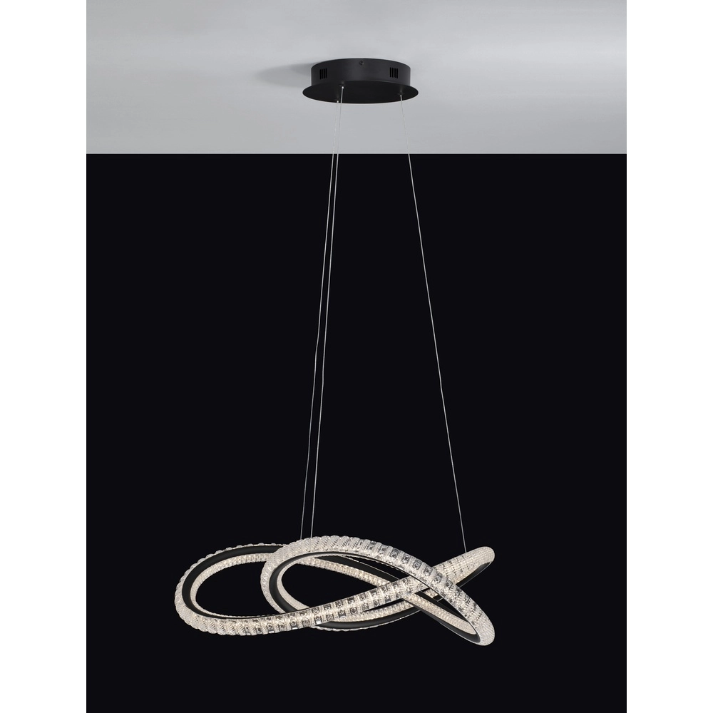Design pendant lamp Ginevra black Ø 58cm Lyora 5212017433473