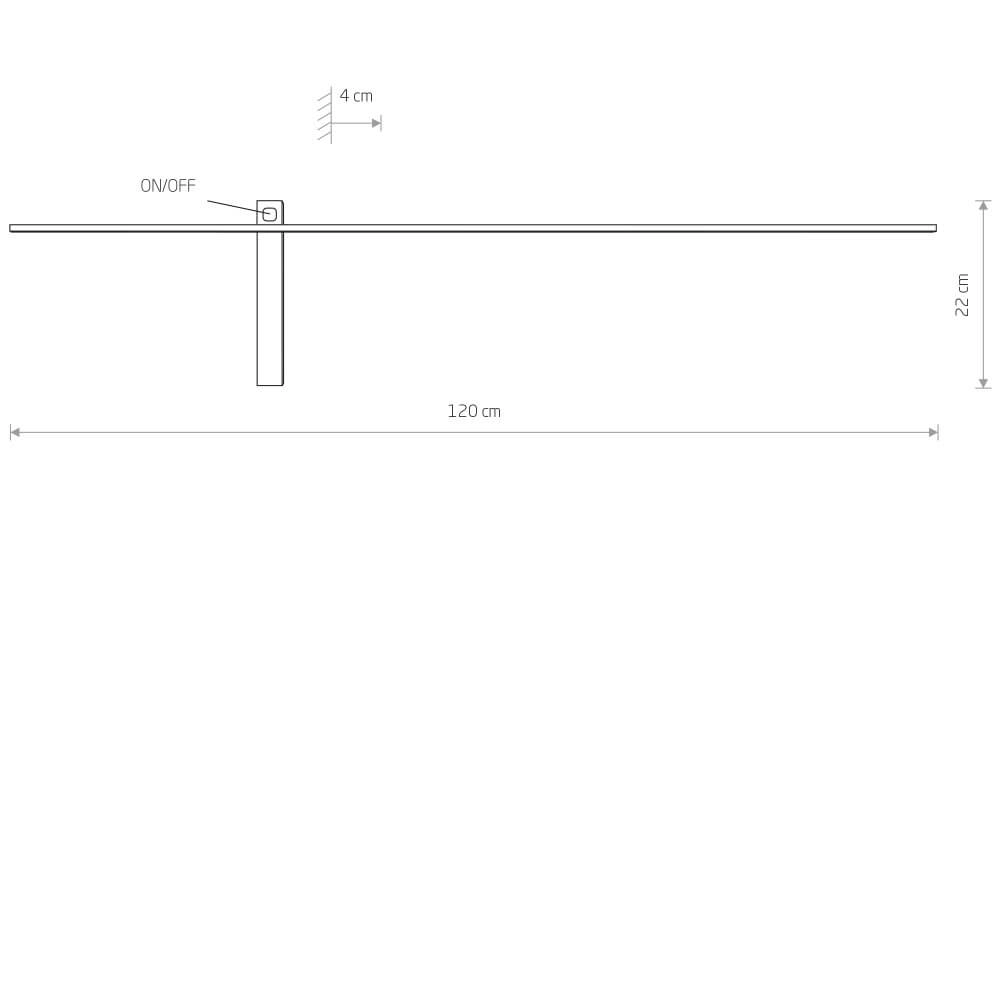 LED wall lighting Impulse Led L 120cm Lyora 5903139811798