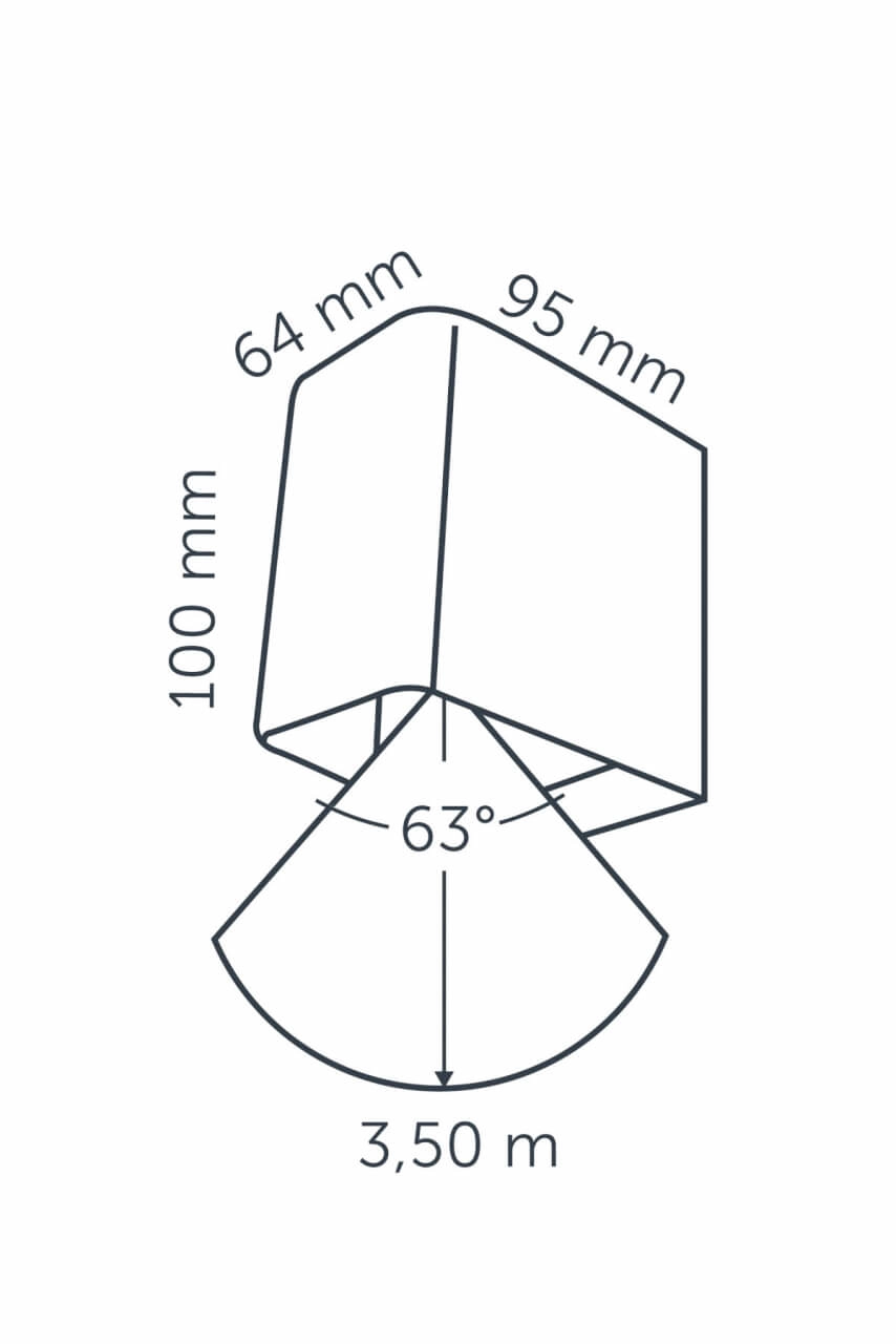 Wall spotlight Ace Down Dark 12 volt LED In-lite 8717051003547