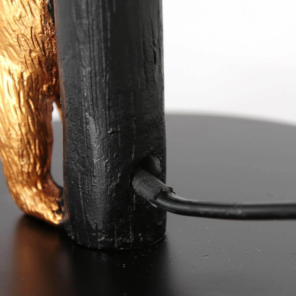 Table lamp Animaux Bears black with straw hood Steinhauer 8712746172133