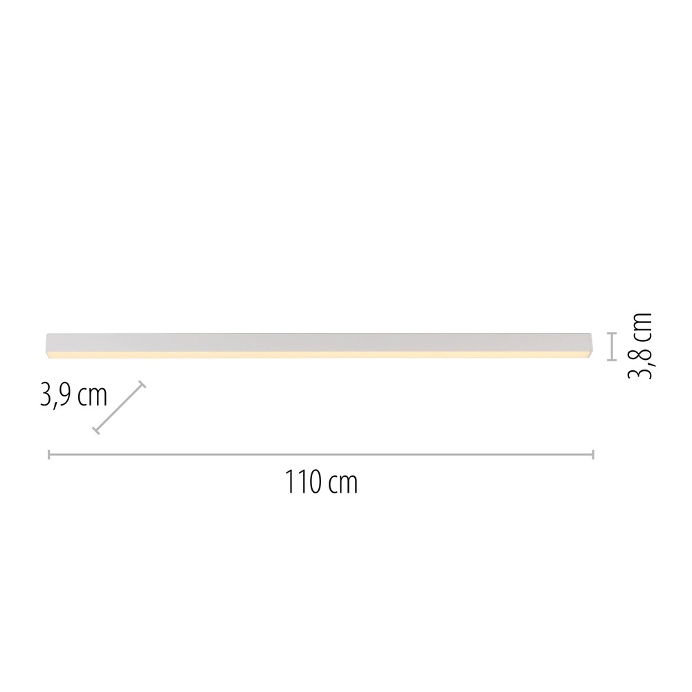 Sleek led bar Pure Lines Straight 110cm - white Paul Neuhaus 4012248395820