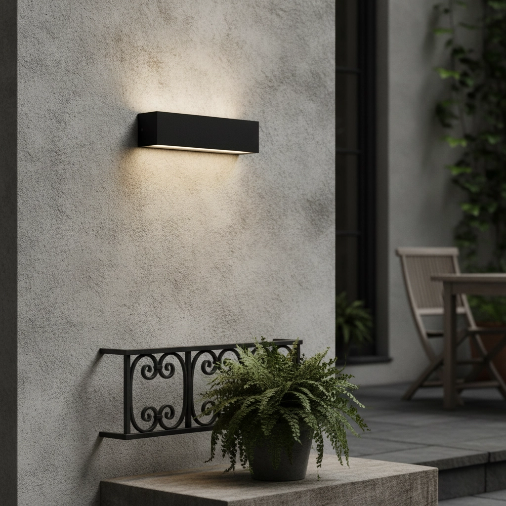 Sleek wall lamp Allure black 26cm