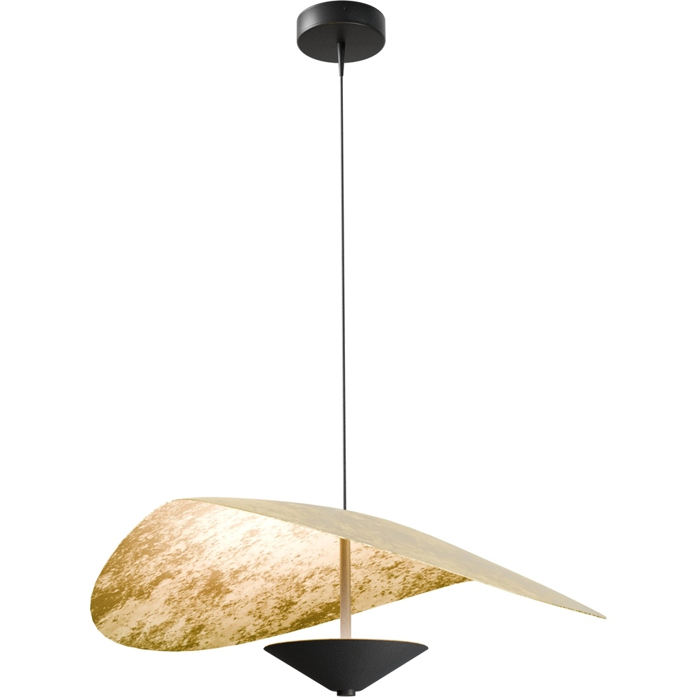 Ø 60cm led pendant light Lente Gold leaf