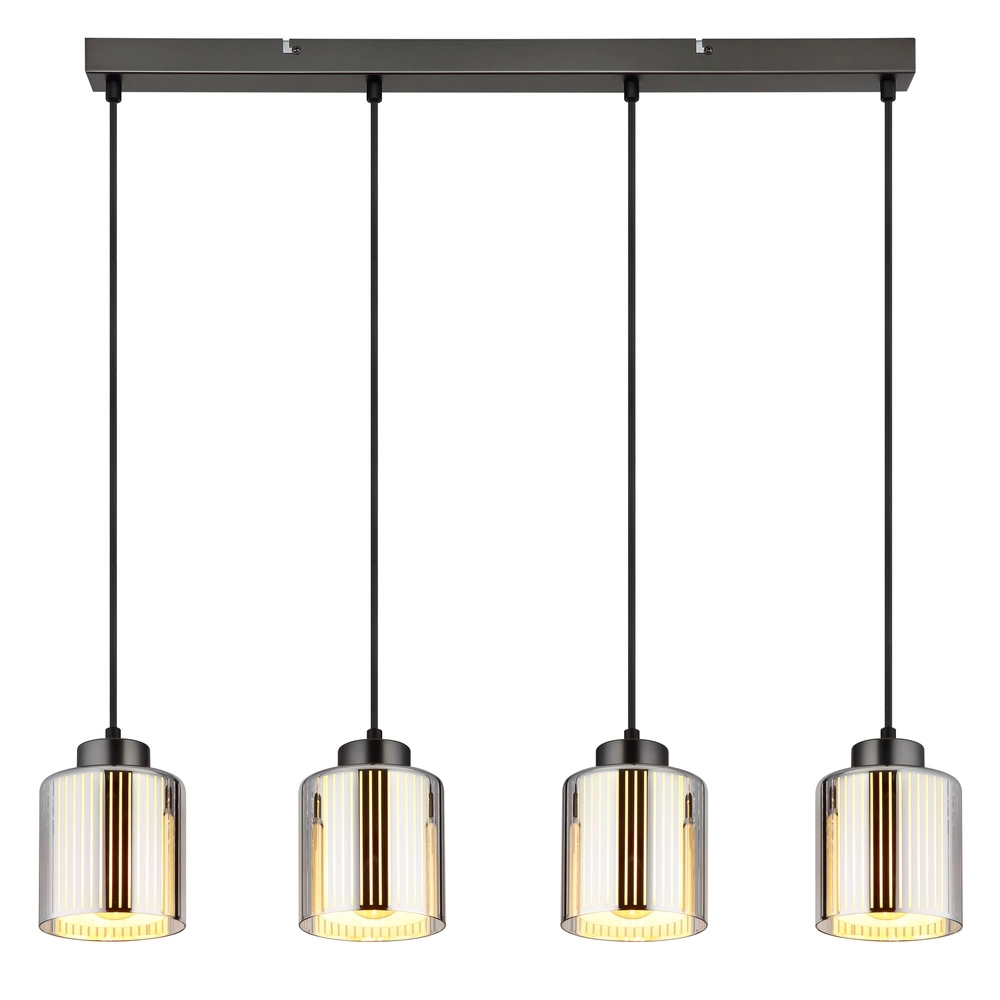 Design pendant lamp Felicia Gunmetal 4-lights Globo 9007371525966