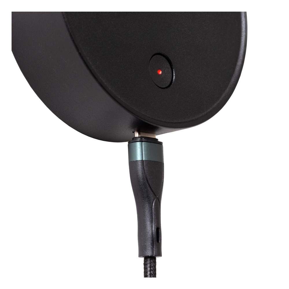 Bedside lamp Asja dimmable black Premium by Lucide 5411212421180