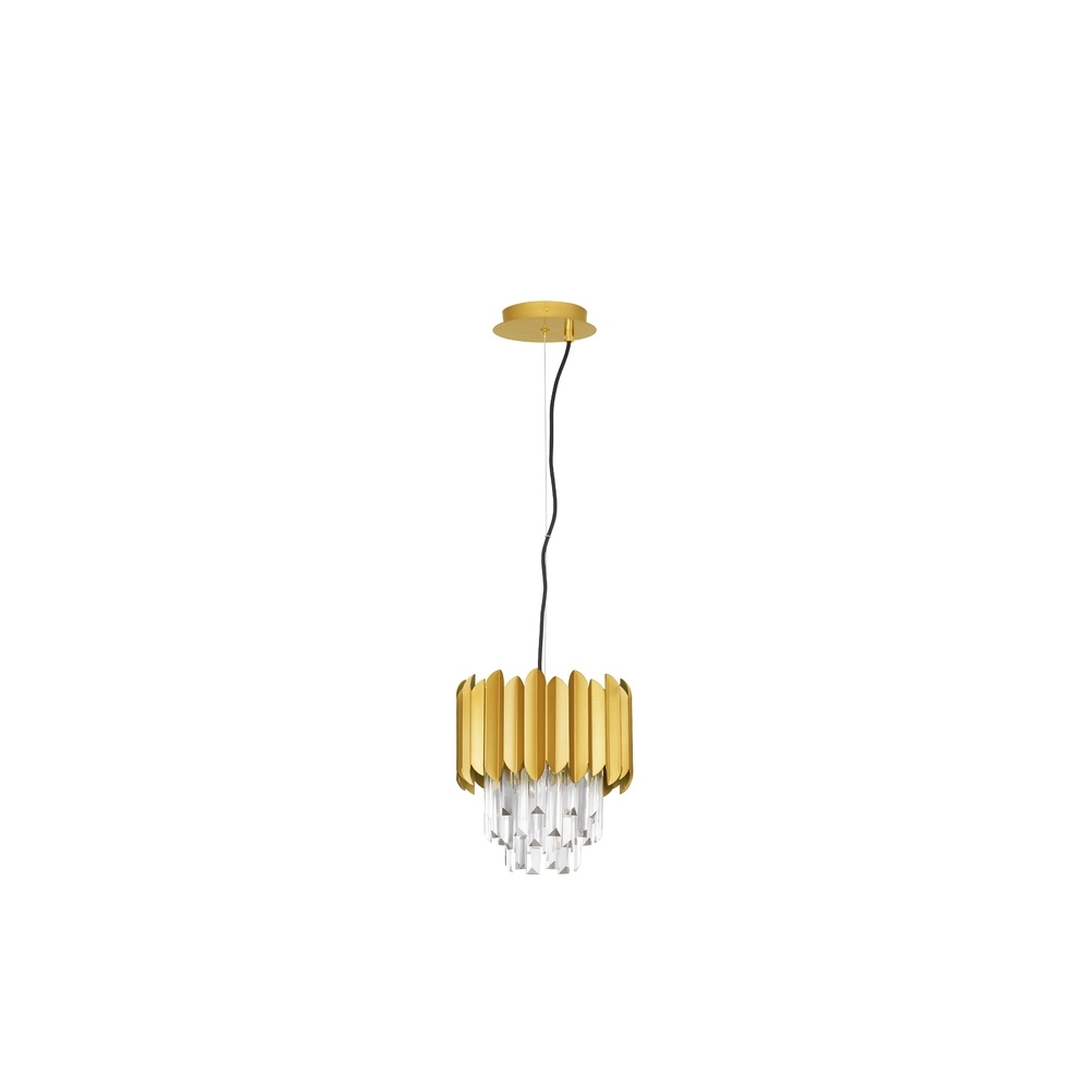 Pendant lamp Magnolia gold and crystal Ø 25cm Lyora 5212017434920