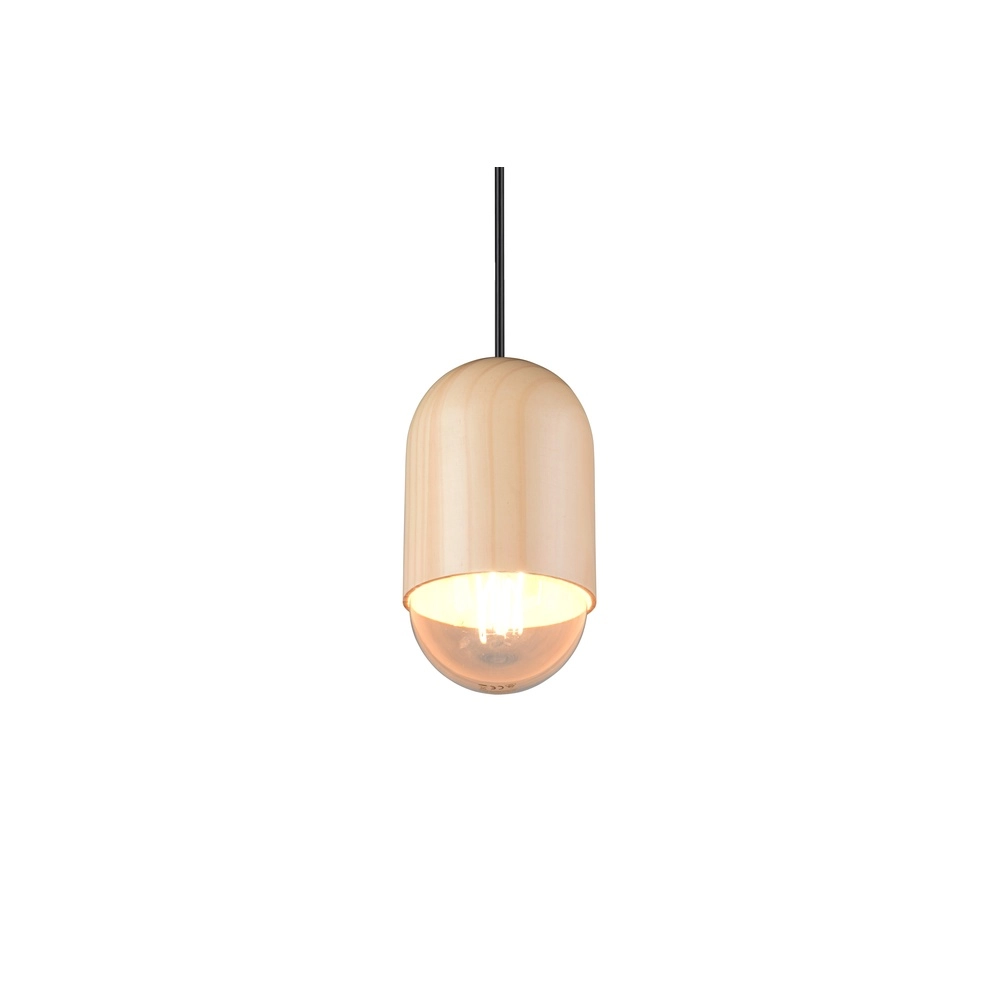Unique pendant lamp Nara wood Ø 10.5cm Trio 4017807661750