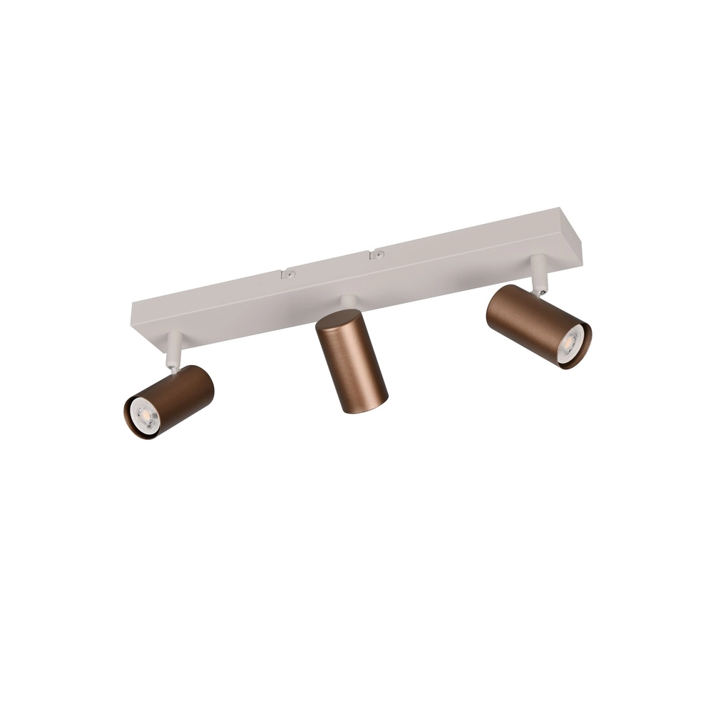 Surface-mounted spot Taryn 3-light mocha brown Trio 4017807685619