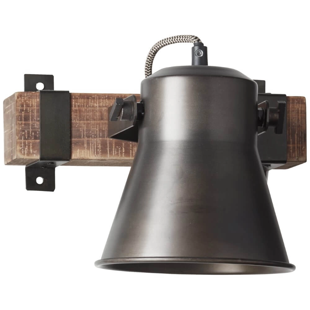 Wall lamp Decca black with brown Brilliant 4004353361432