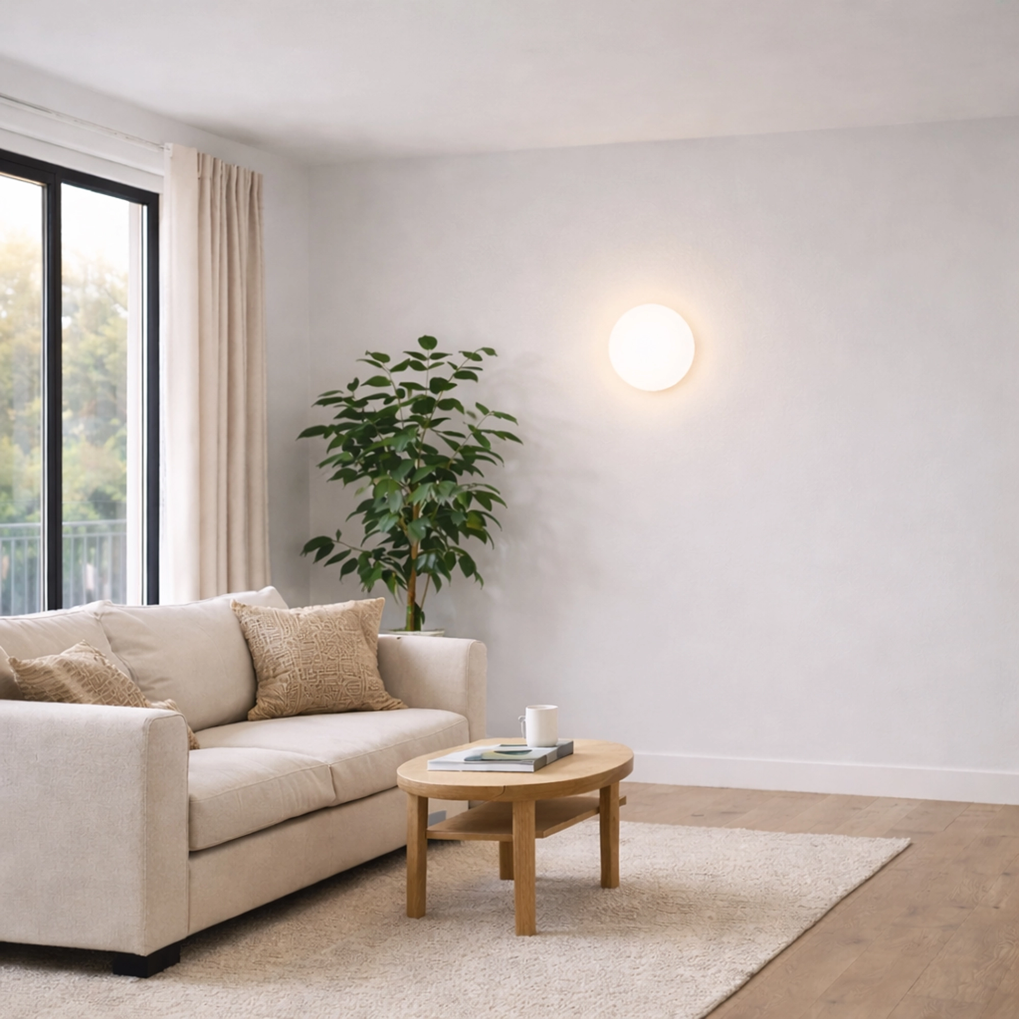 Design wall lamp Odeon Ø 20cm white Lyora 5053423317366