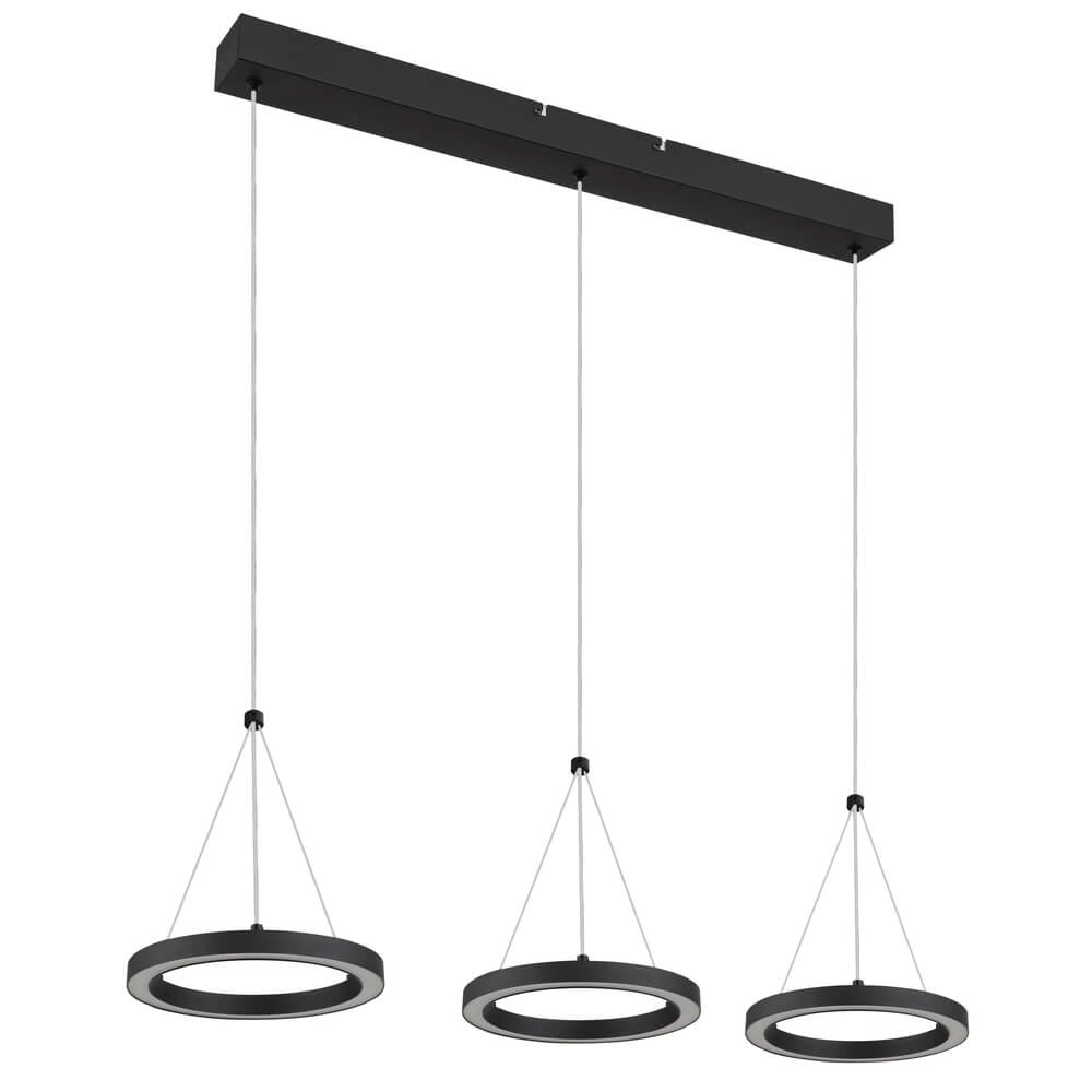 3-light pendant lamp Grenvix Design black Globo 9007371450770