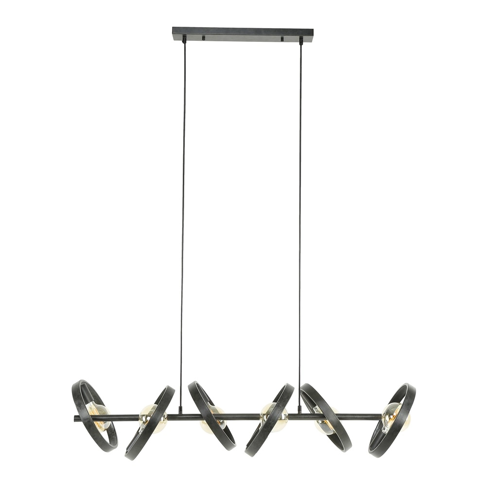 Rings pendant light dining table Hover charcoal - Ø 26cm Lyora 8716803513365