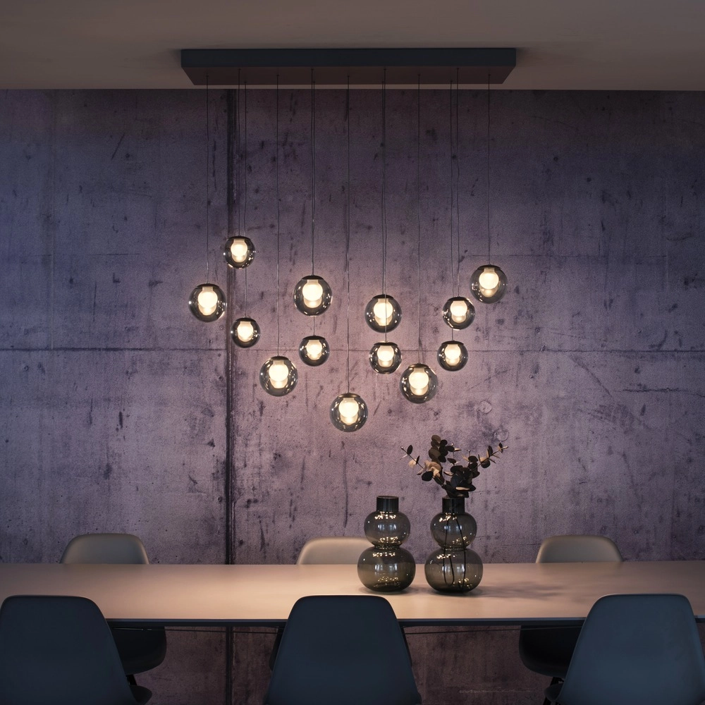 13-light pendant lamp Pure Popup mystic grey Paul Neuhaus 4012248398302