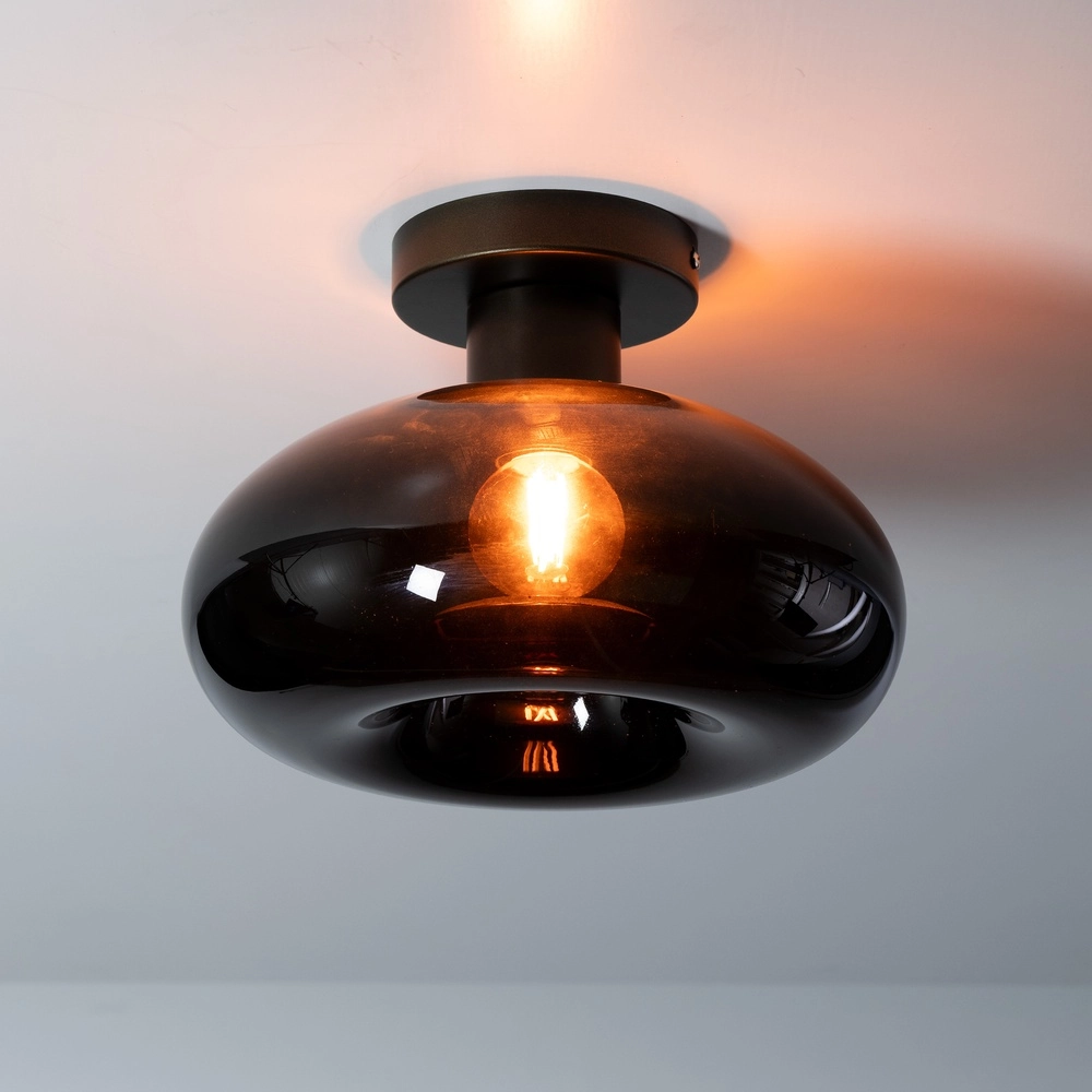 Moderne plafondlamp Soll sienna bruin Ø 27cm