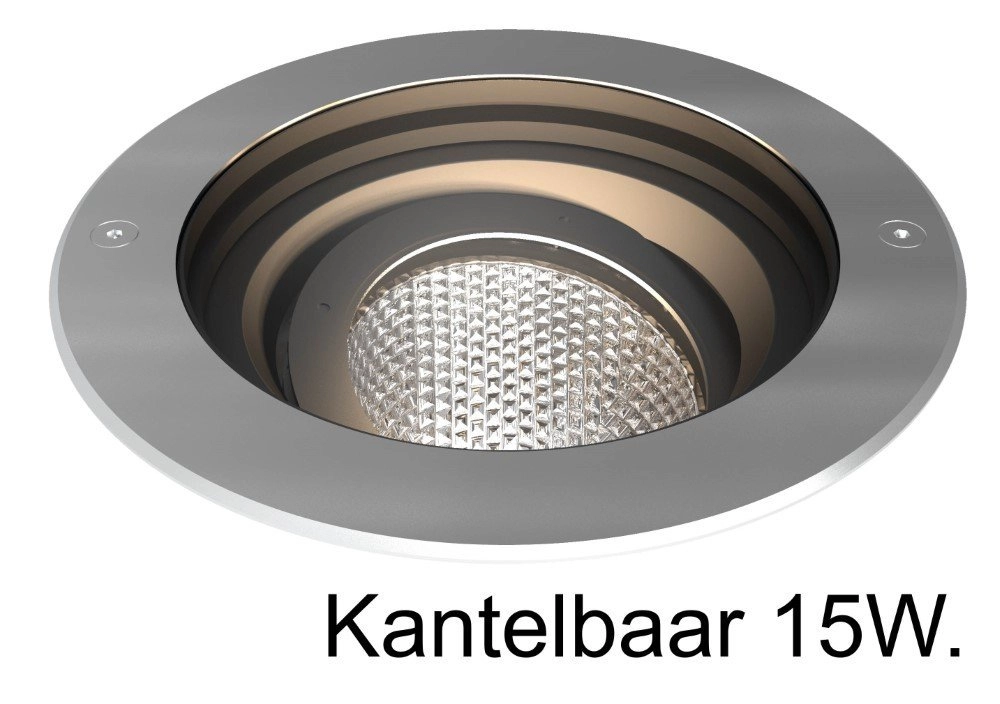 Led ground spot Spotpro 20cm tiltable stainless steel