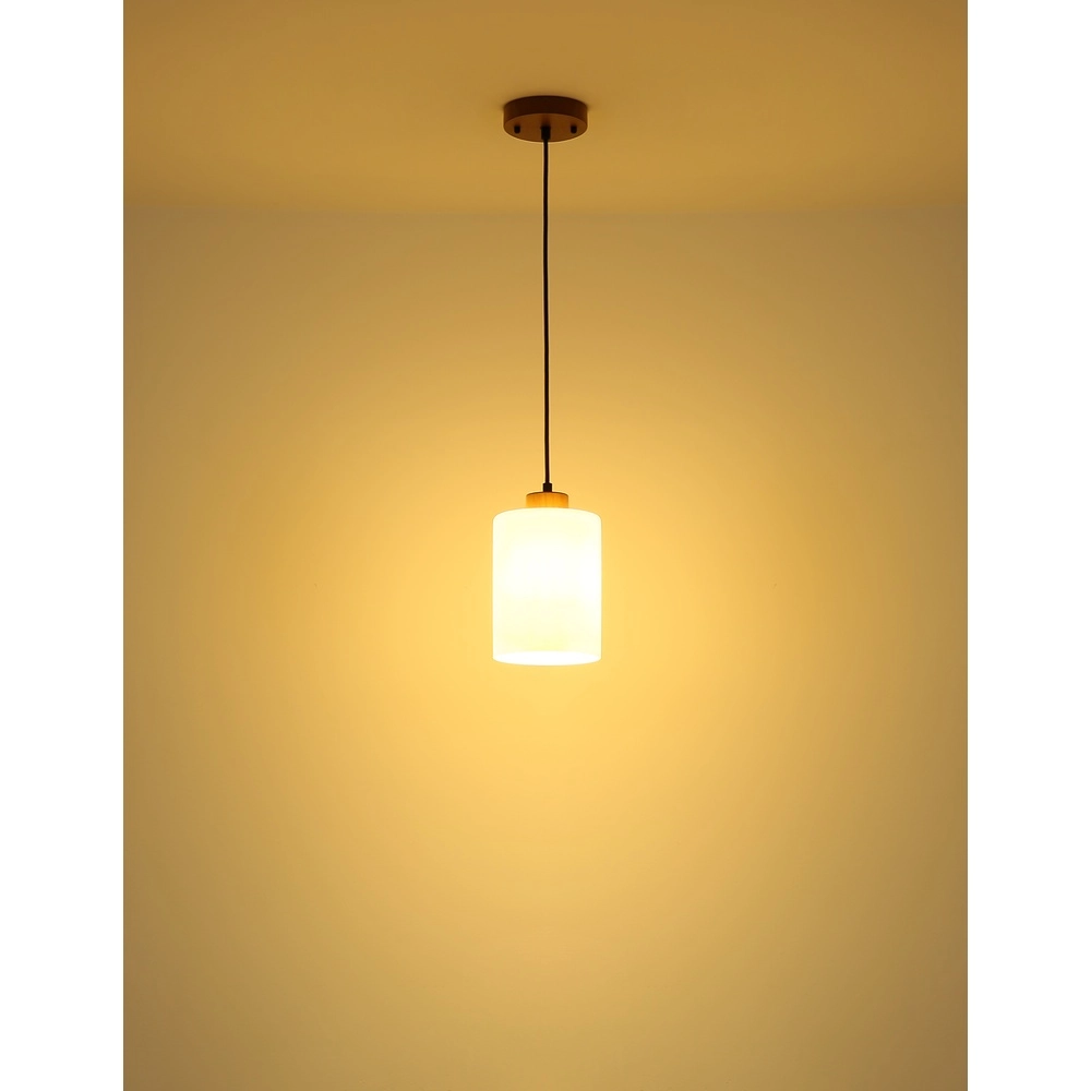 Pendant lamp Rowena 1-light wood Globo 9007371592234