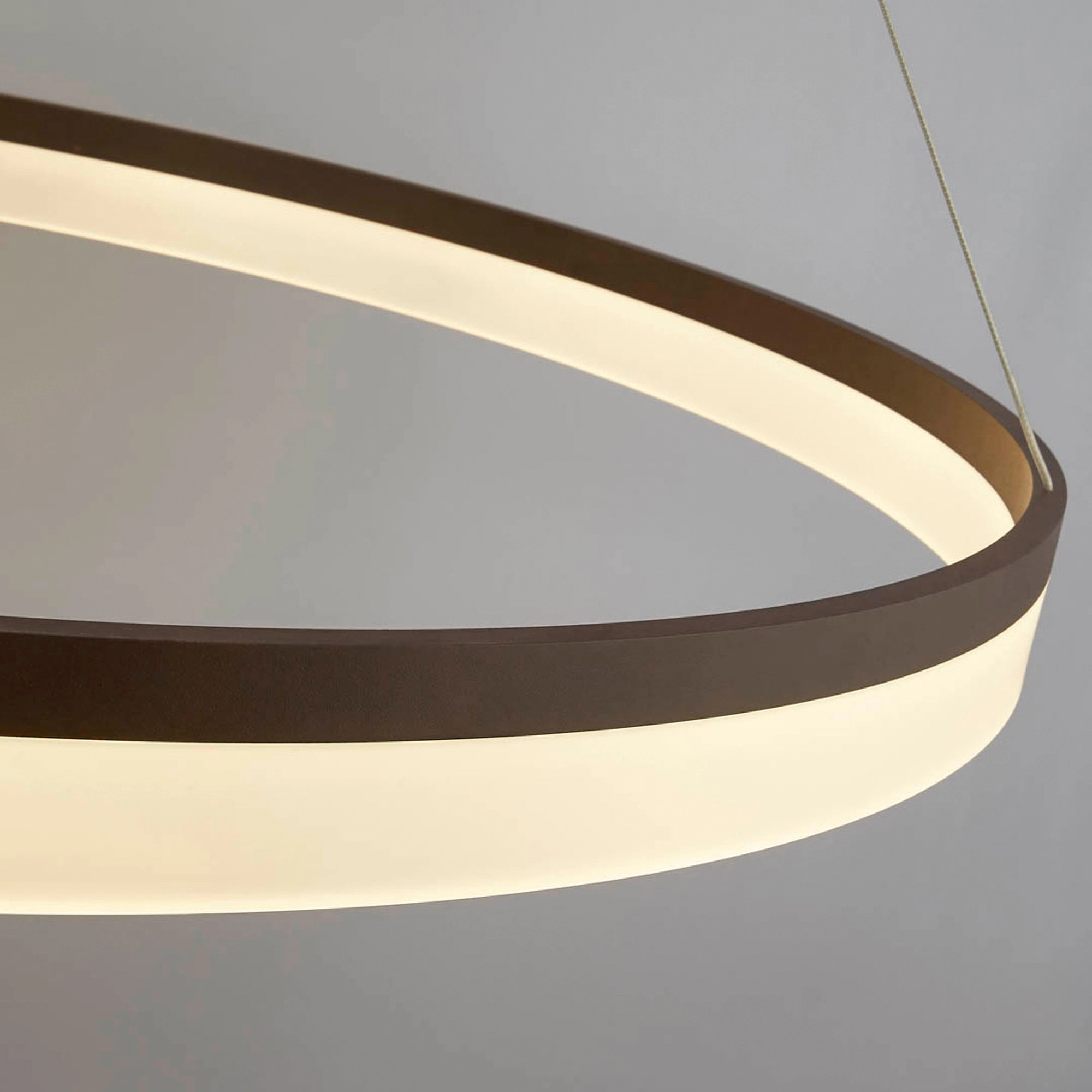 Sleek pendant lamp Ara Ø 100cm bronze Lyora 5053423316031
