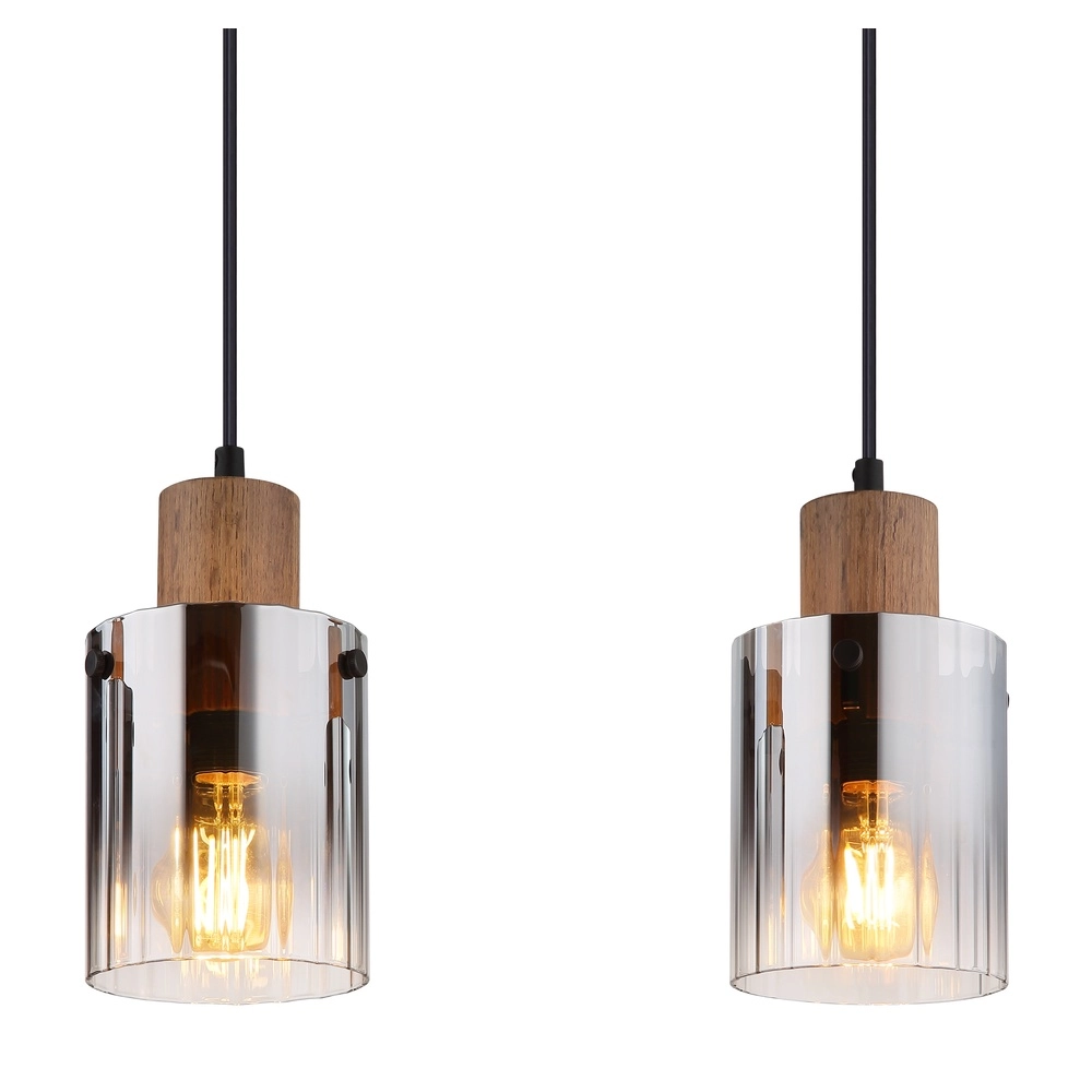 Pendant lamp Underwood wood 4-light Globo 9007371507658
