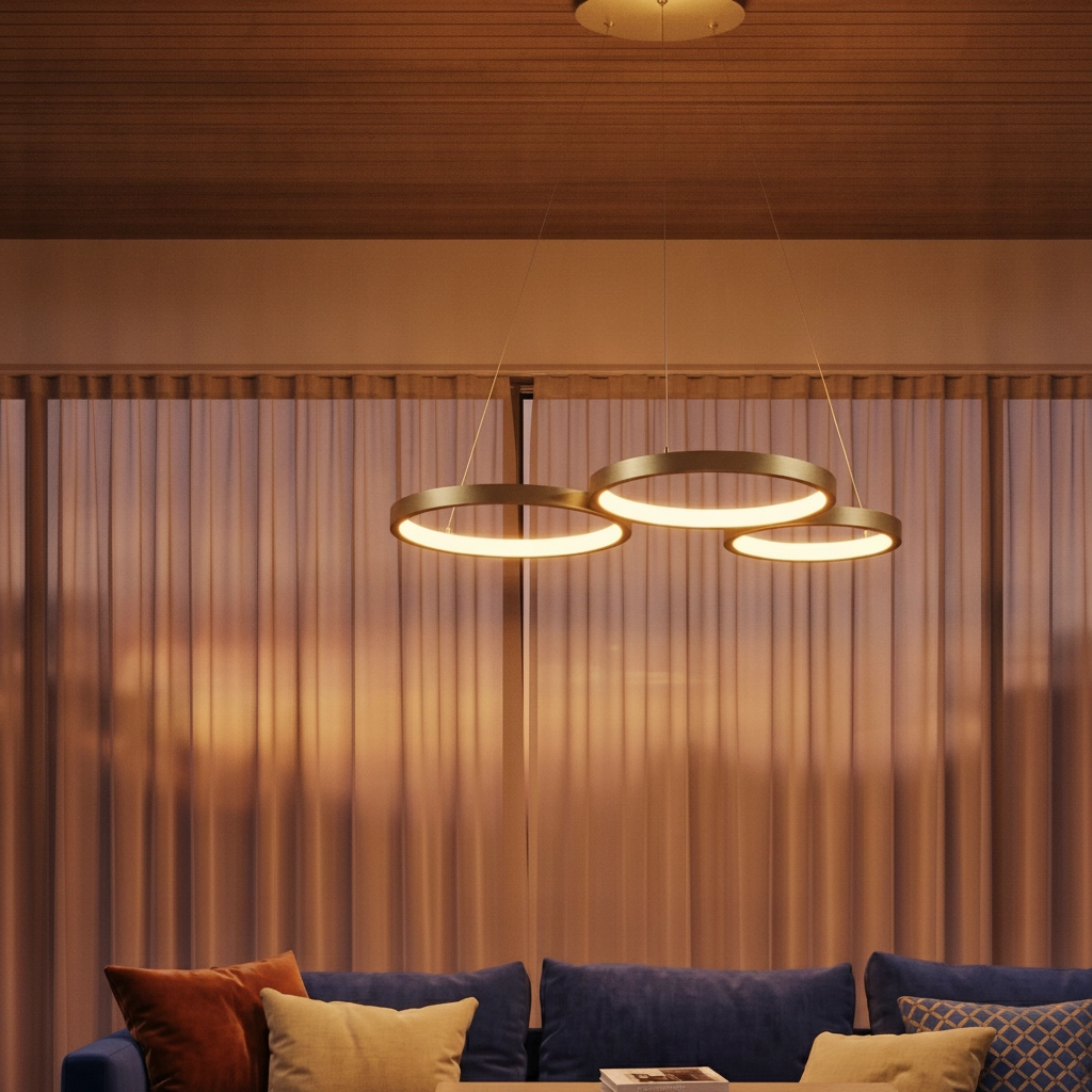 Modern pendant lamp Magnus gold 55cm