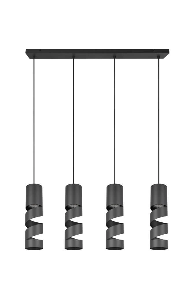 4-light tube pendant lamp Stream black Trio 4017807613995