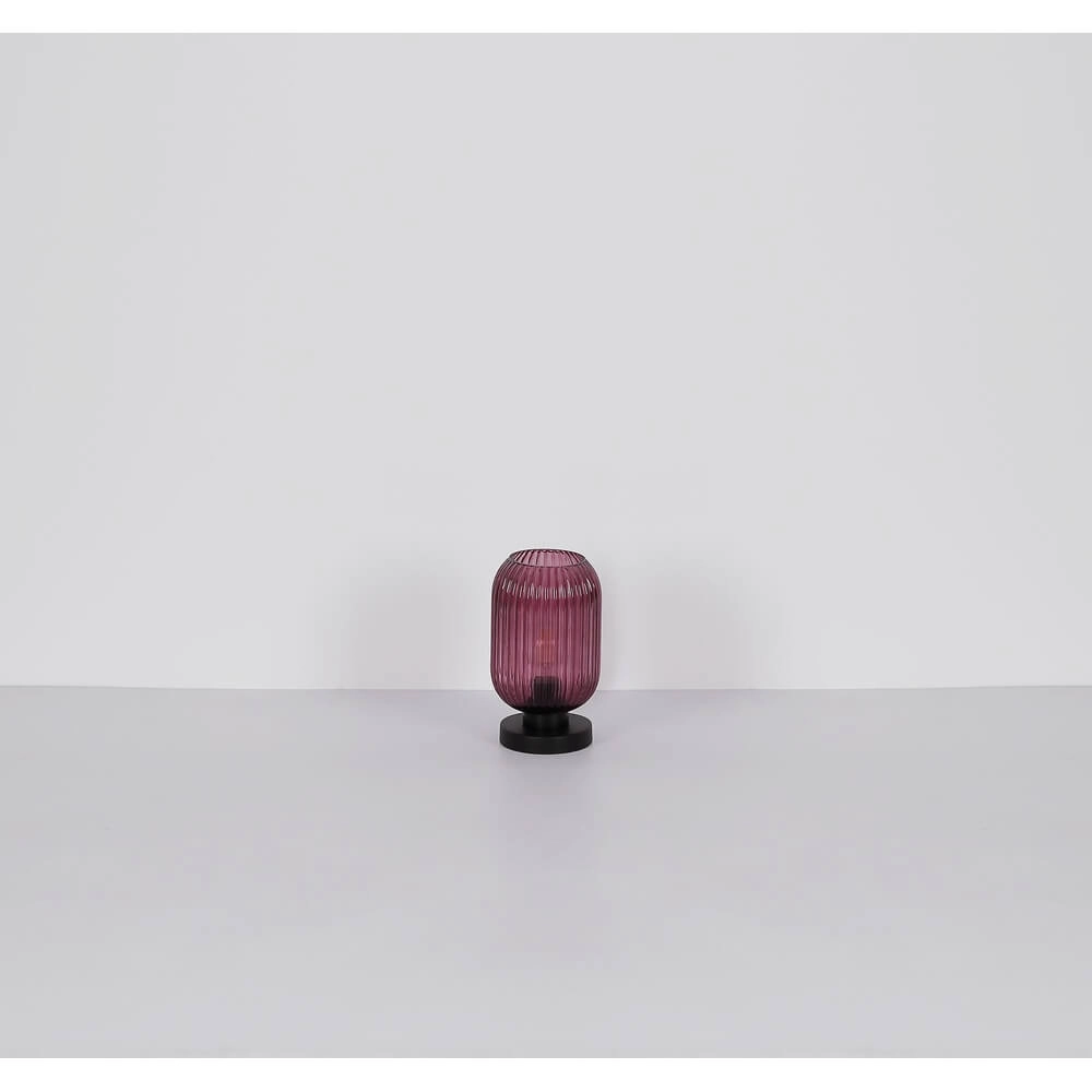Round table lamp Normy red glass Ø 14cm Globo 9007371450299