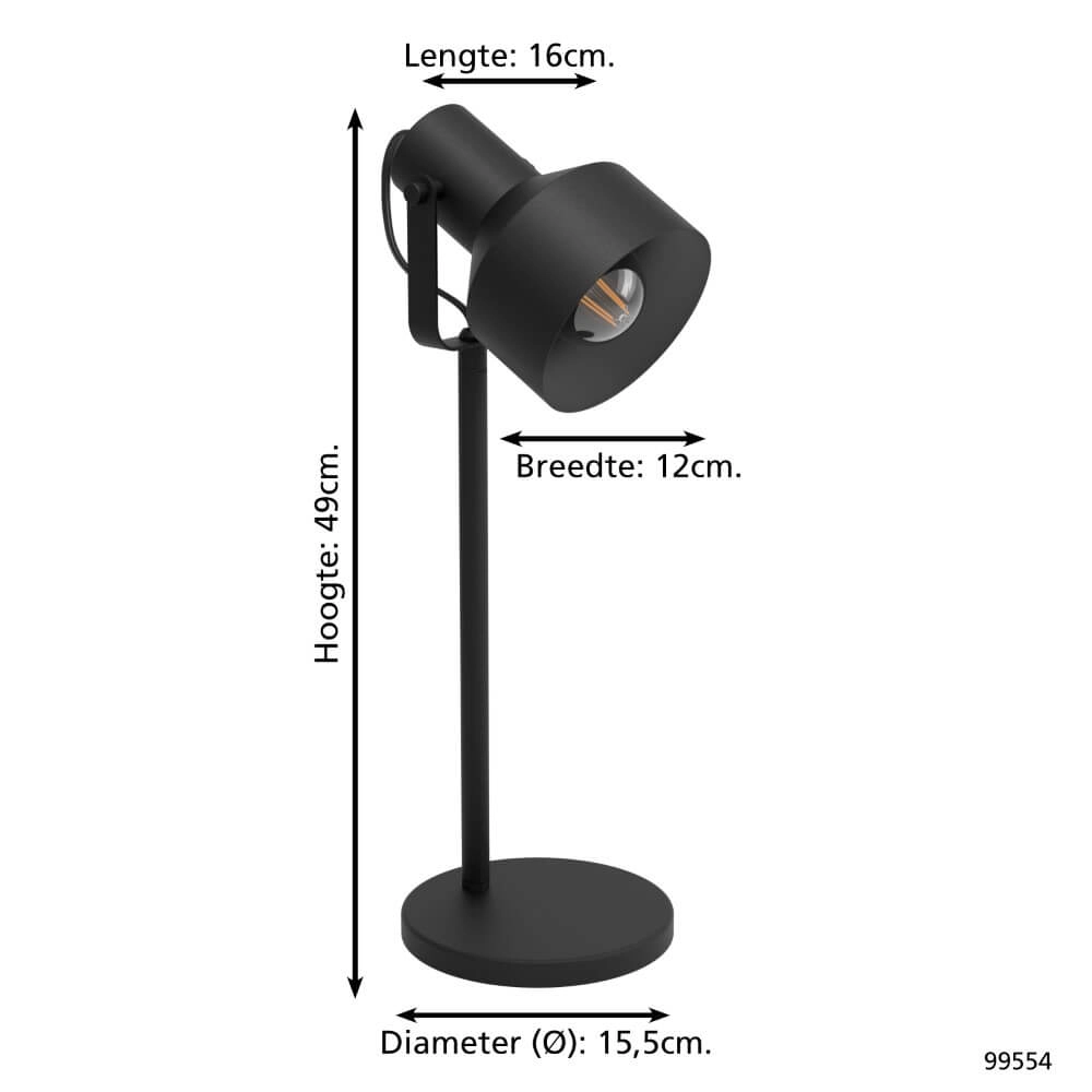 Black desk lamp Casibare Eglo 9002759995546