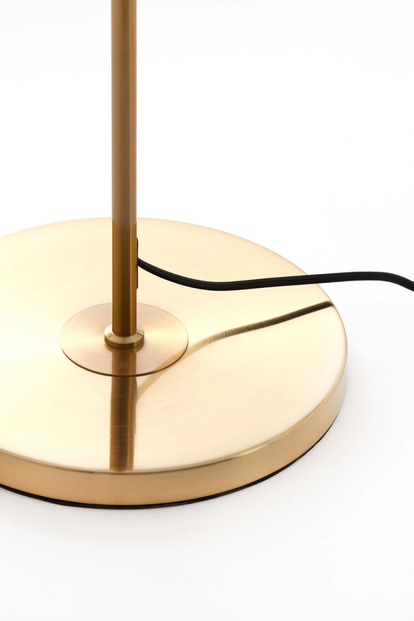 Golden floor lamp Medina with smoke glass Light & Living 8717807696979