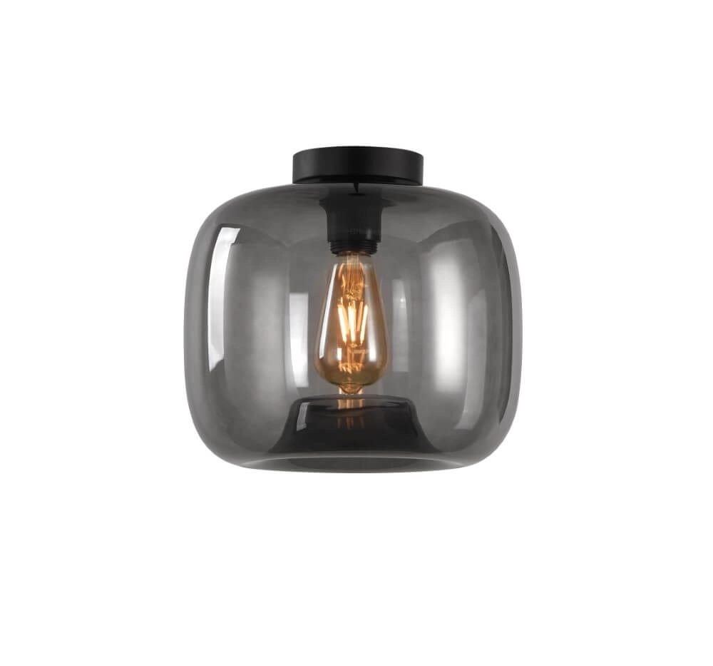 Ceiling light Preston gray glass Ø 28cm