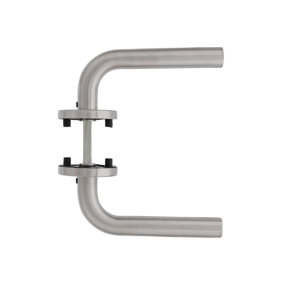 Tight door handle Recht on rosette stainless steel Intersteel 8714186087602