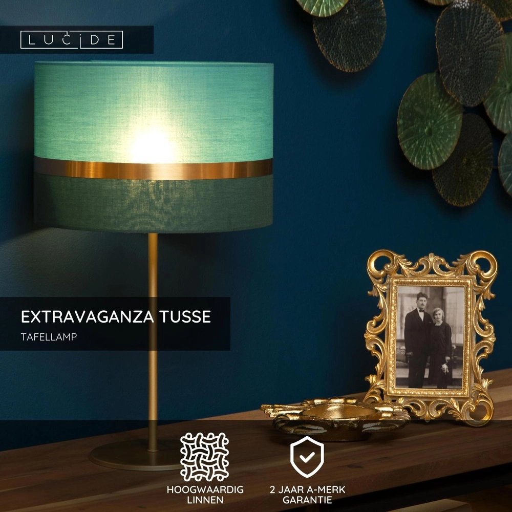 Design table lamp Extravaganza Tusse green Ø 30cm Lucide 5411212105646