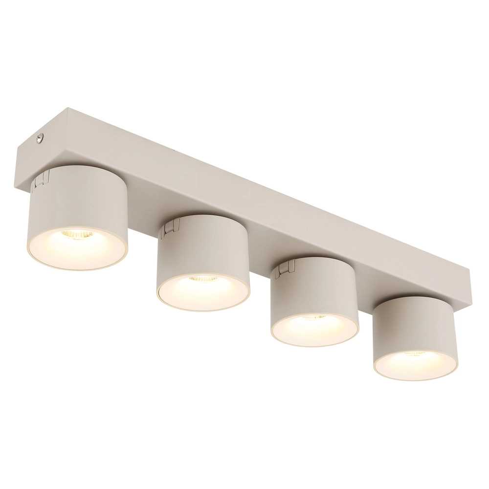 4-light ceiling spotlight Rae sand brown Globo 9007371569878