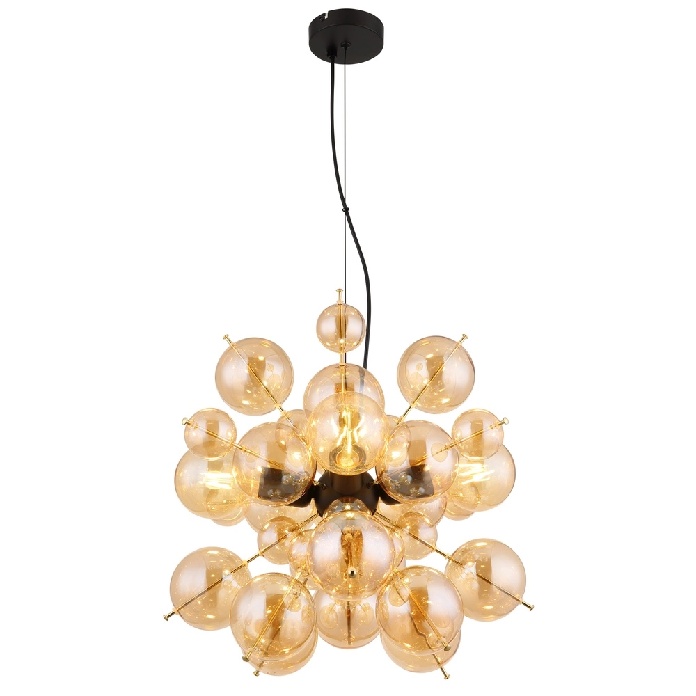 Unique pendant lamp Udo amber glass Ø 51cm