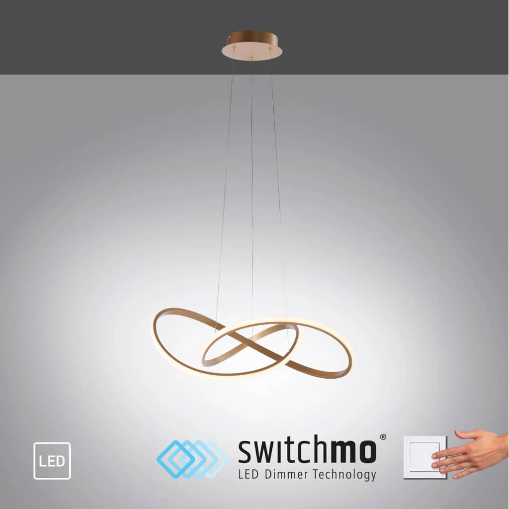 Pendant lamp Maria brass Just Light 4043689985578