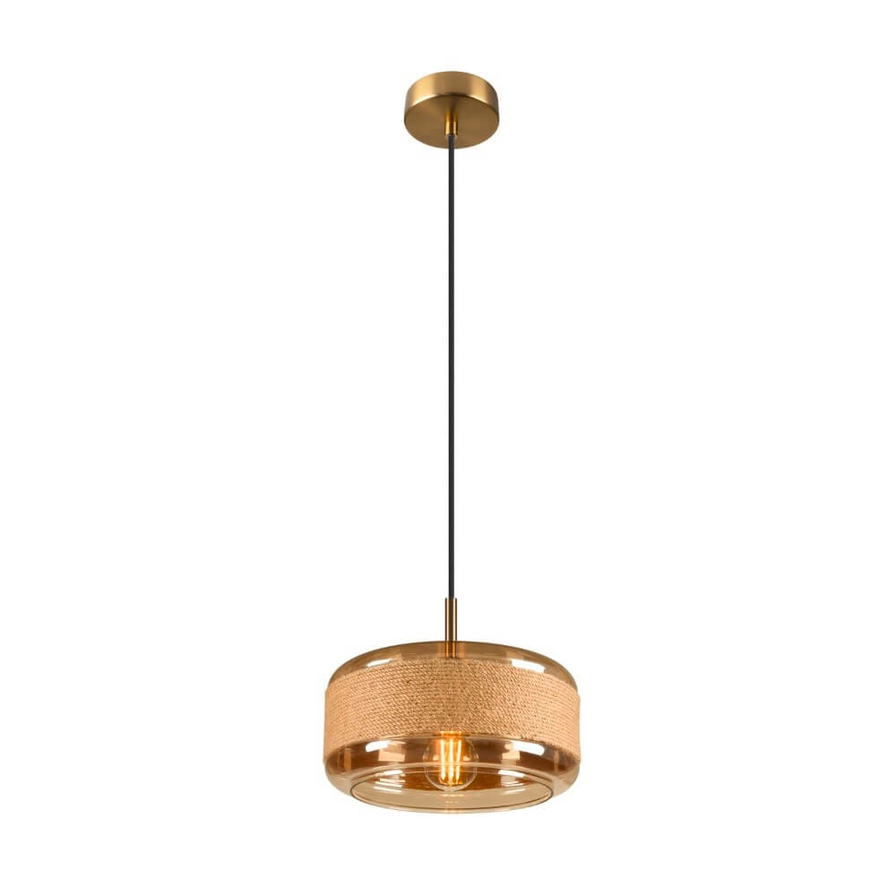 Pendant lamp Pantilo Rope 27 amber glass - Ø 27cm SLV 4024163280822