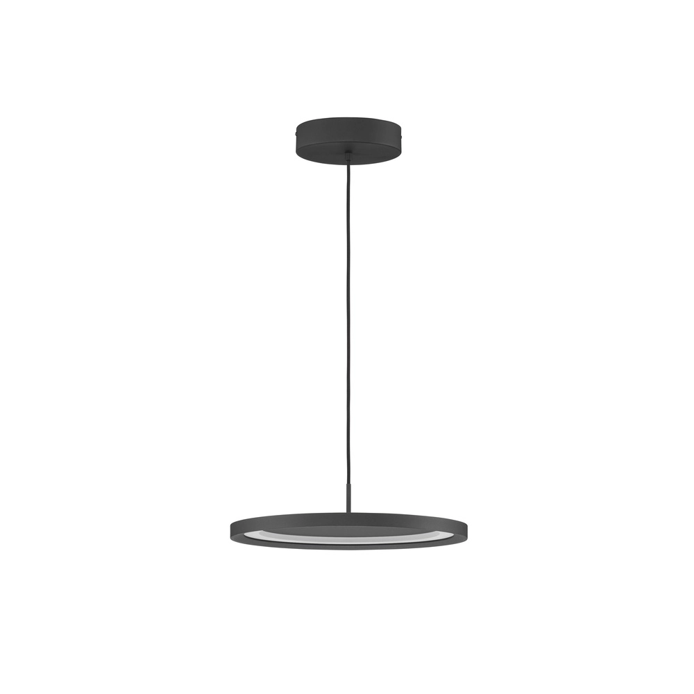 Sleek pendant lamp Andria black Ø 40cm Lyora 5212017432001