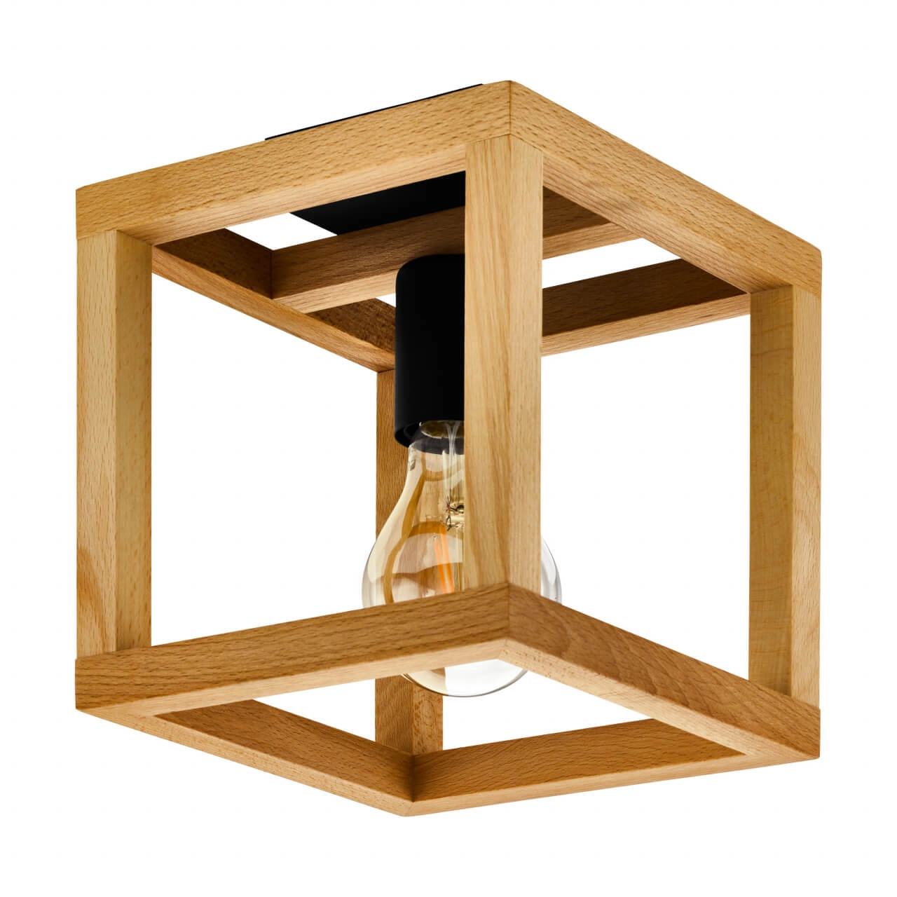 Wooden ceiling lamp Blackcrown 1