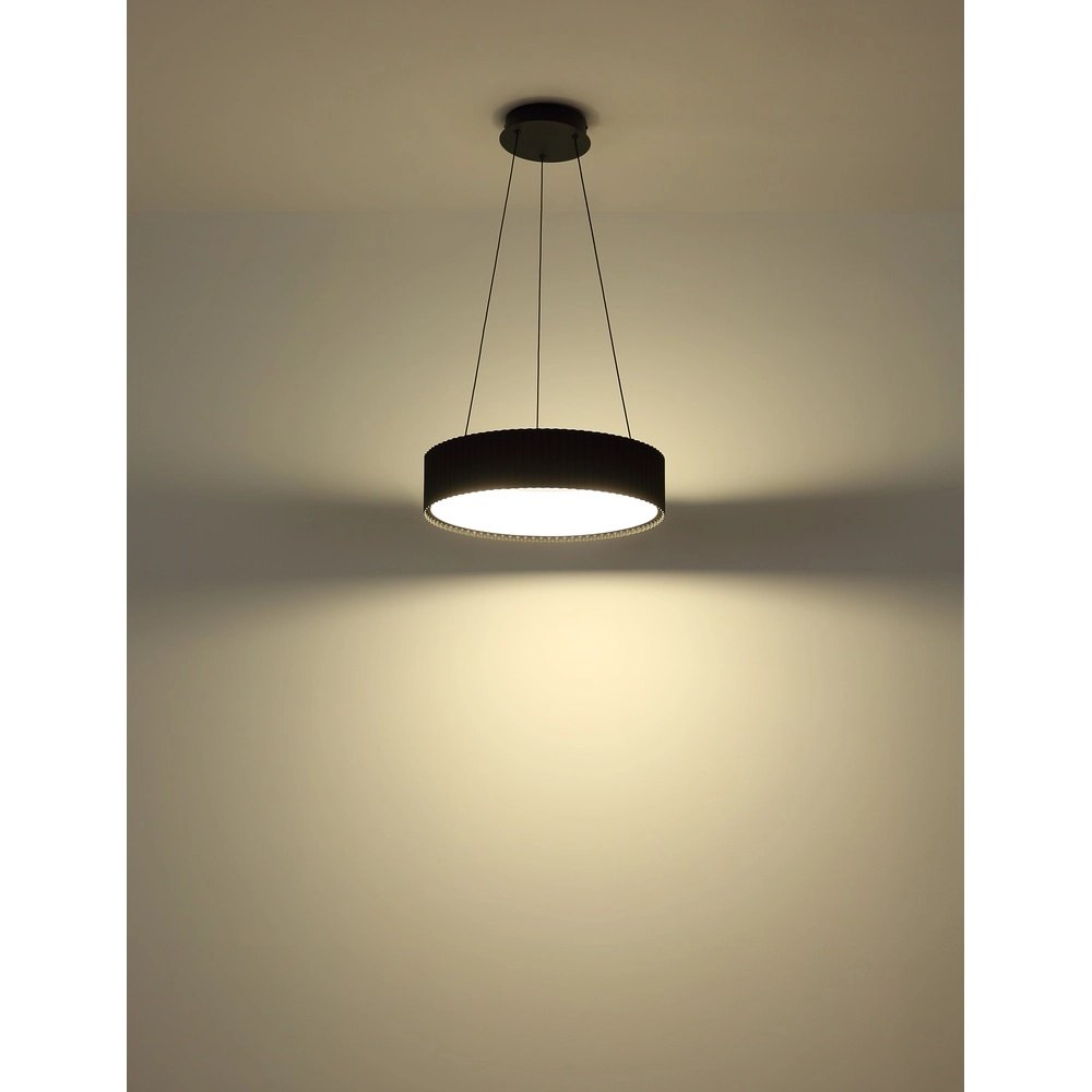 Design pendant lamp Kemp black Ø 46cm Globo 9007371569274